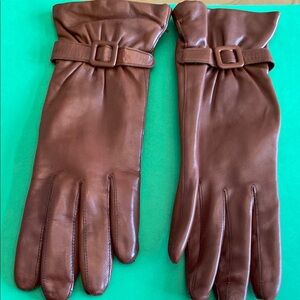 Sophisticated Brown Leather Gloves. Made in Italy. NWOT